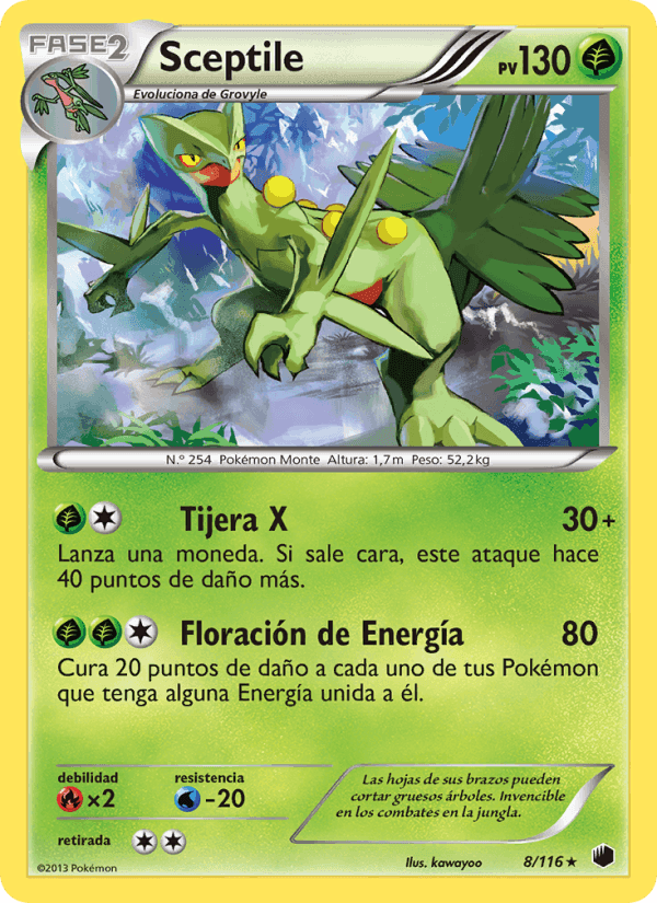 Sceptile, carta 8 di Glaciación Plasma