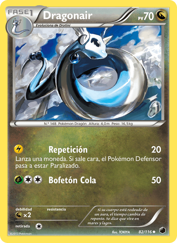Dragonair, card 82 from Glaciación Plasma