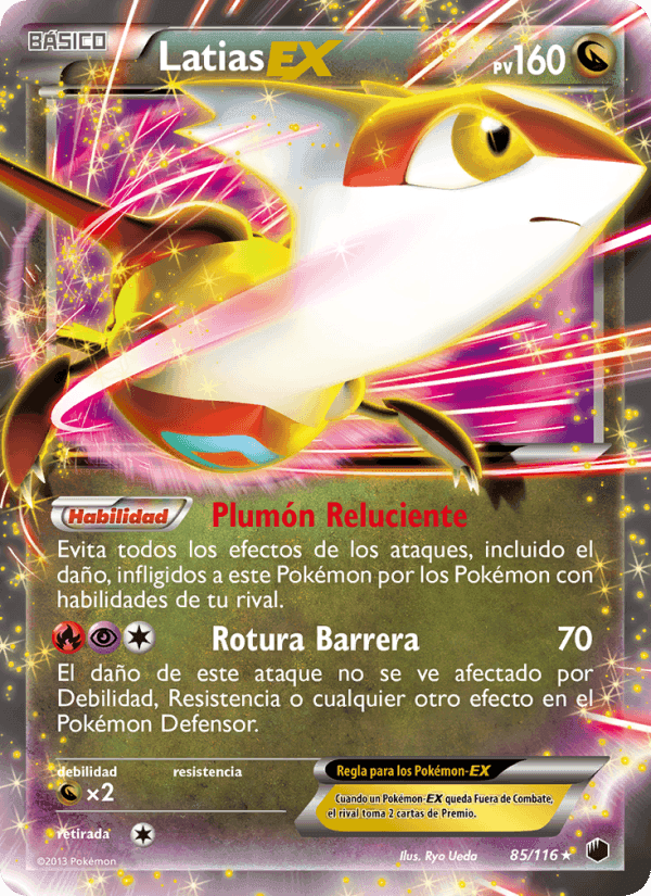 Latias-EX, card 85 from Glaciación Plasma