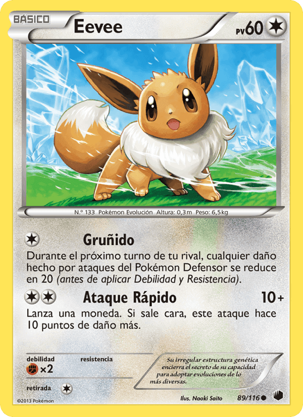 Eevee, carta 89 de Glaciación Plasma