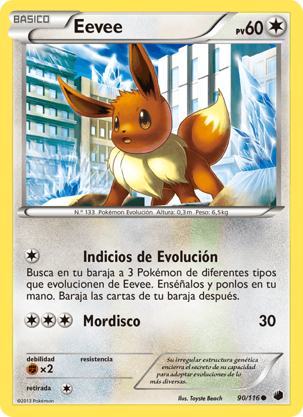Eevee, carta 90 de Glaciación Plasma