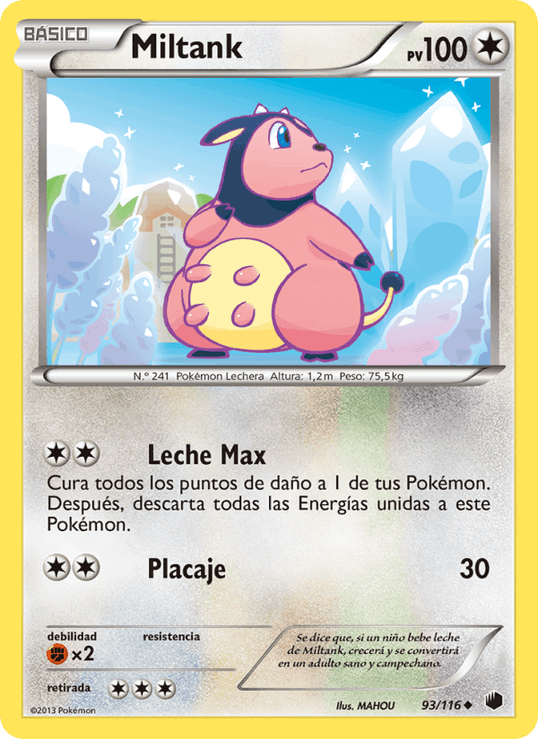 Miltank, carta 93 de Glaciación Plasma