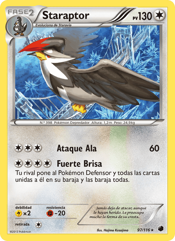 Staraptor, carta 97 de Glaciación Plasma
