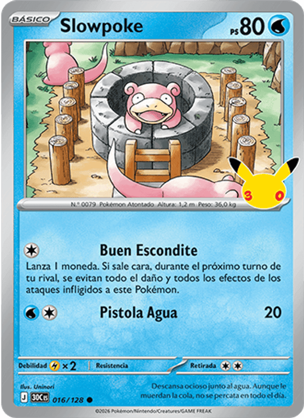 Slowpoke, carte 016 de Celebración 30.º Aniversario