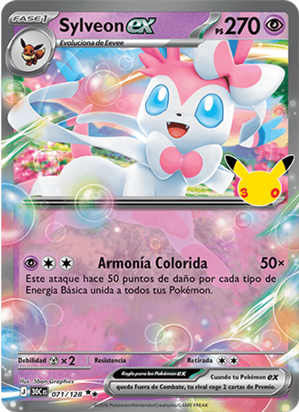 Sylveon ex, card 071 from Celebración 30.º Aniversario