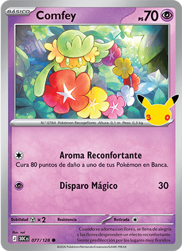 Comfey, carta 077 de Celebración 30.º Aniversario