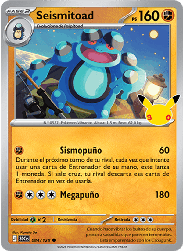 Seismitoad, carta 084 de Celebración 30.º Aniversario