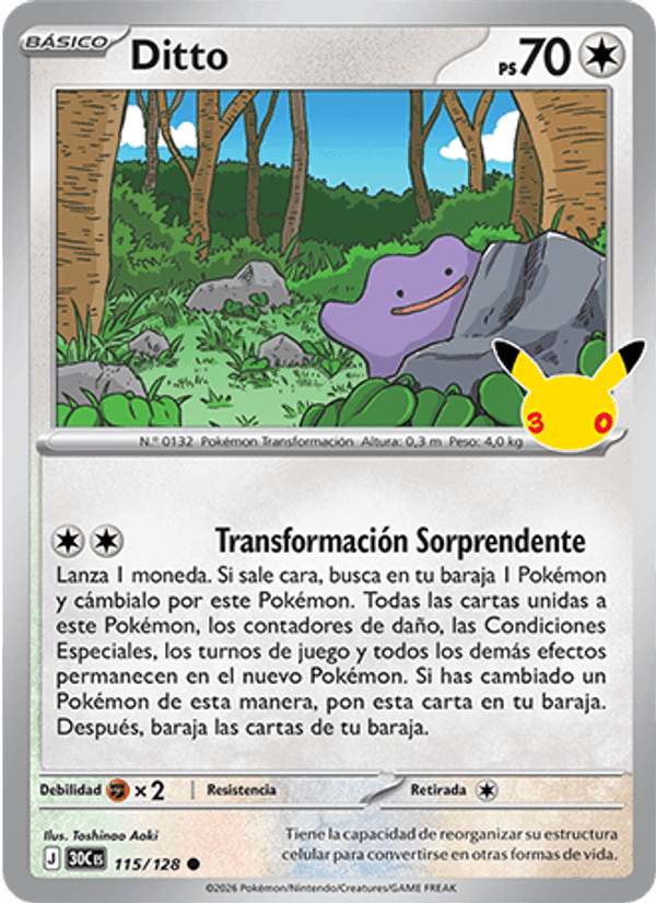 Ditto, carta 115 de Celebración 30.º Aniversario
