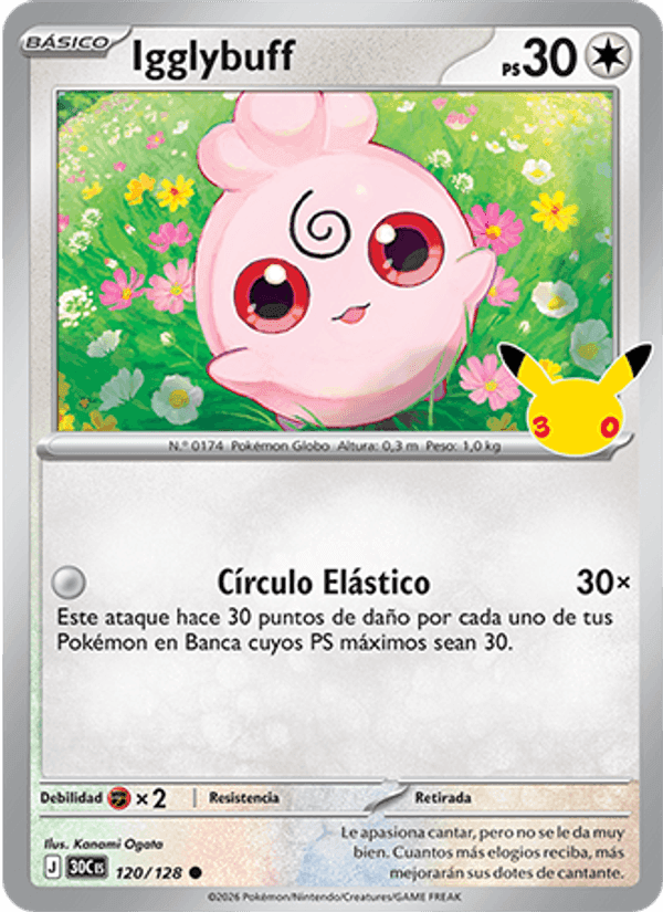Igglybuff, card 120 from Celebración 30.º Aniversario