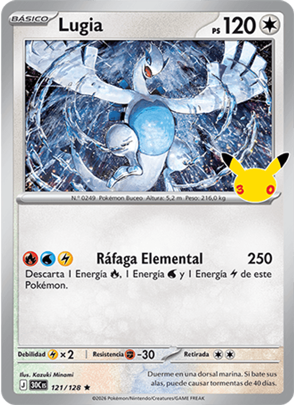 Lugia, carte 121 de Celebración 30.º Aniversario