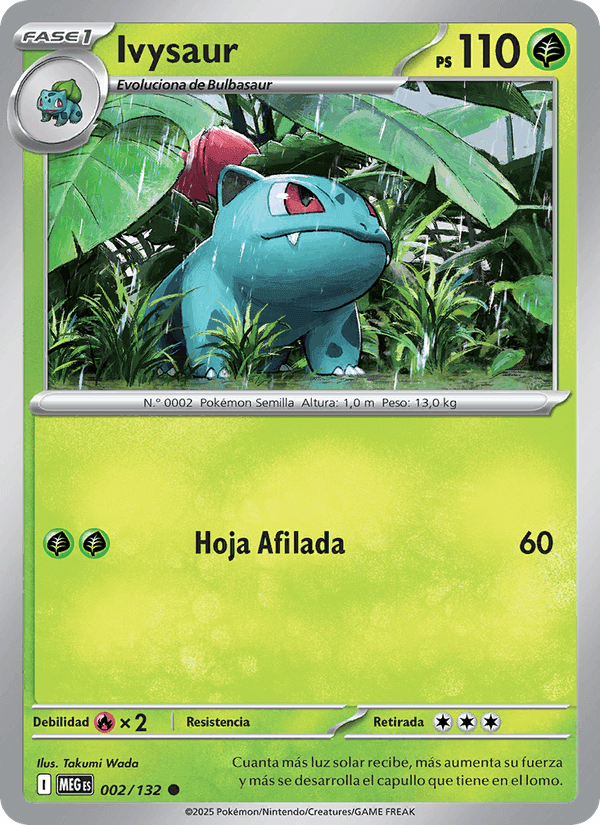 Ivysaur, carta 002 de Megaevolución