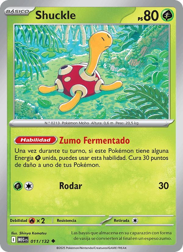 Shuckle, card 011 from Megaevolución