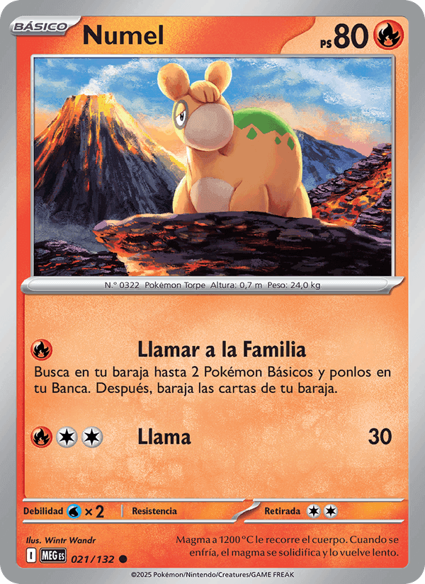 Numel, carta 021 de Megaevolución