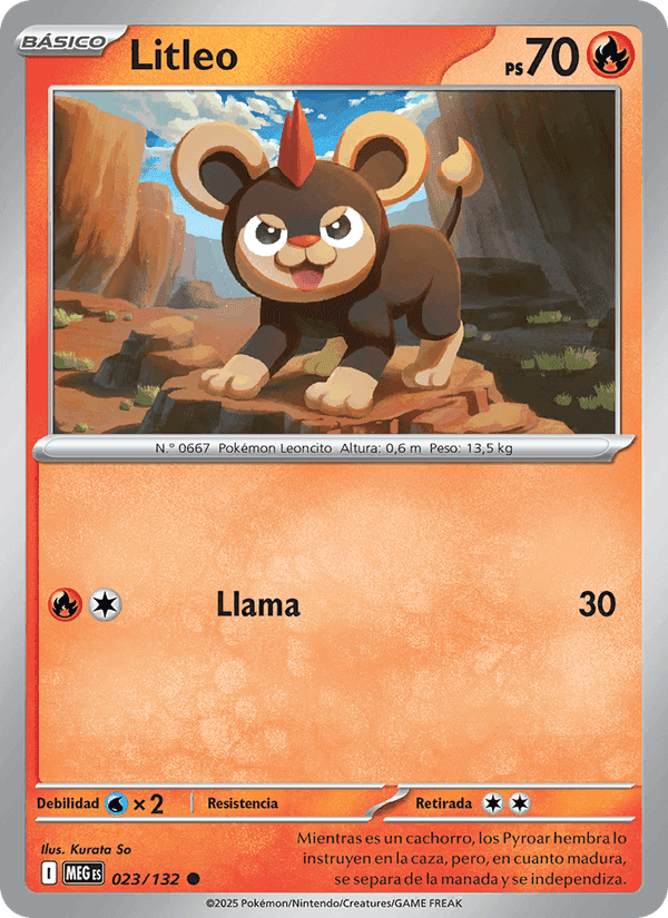 Litleo, carta 023 de Megaevolución