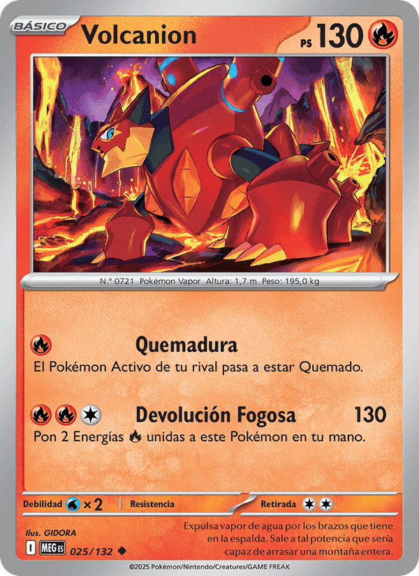 Volcanion, carta 025 de Megaevolución