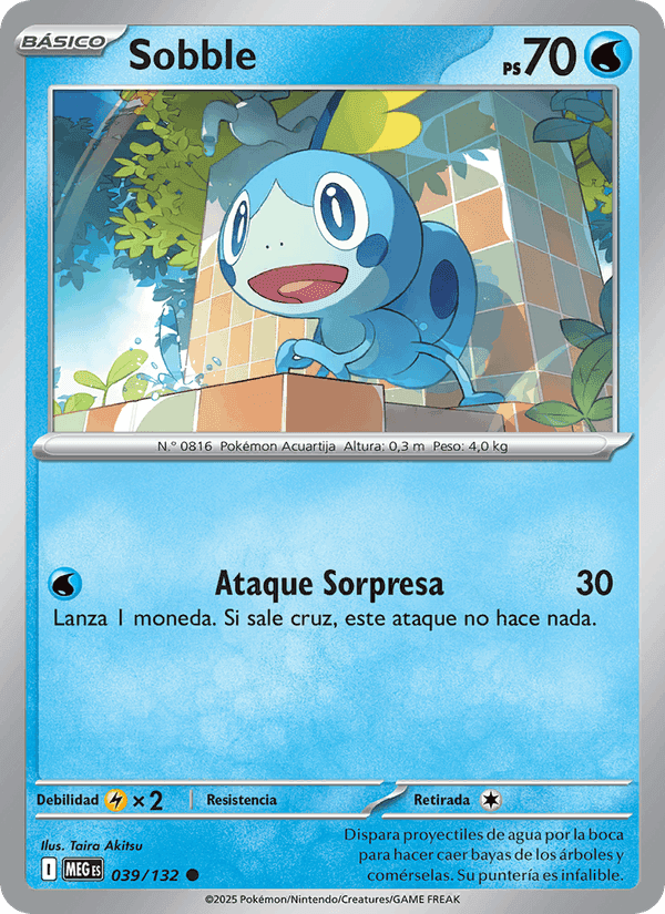 Sobble, carta 039 de Megaevolución