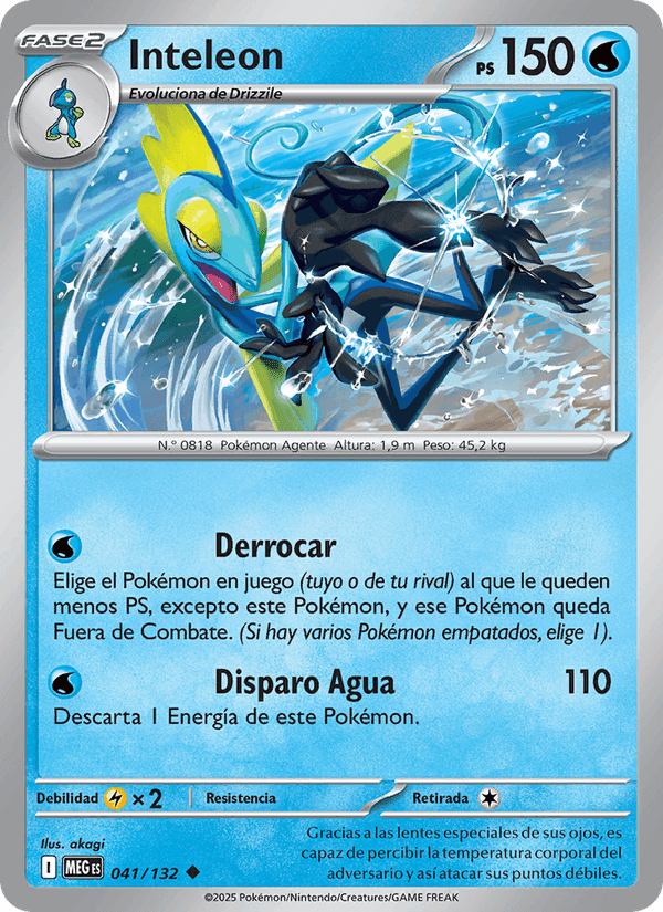 Inteleon, card 041 from Megaevolución