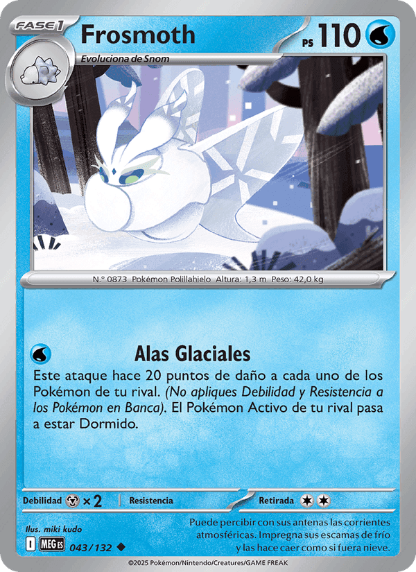 Frosmoth, card 043 from Megaevolución