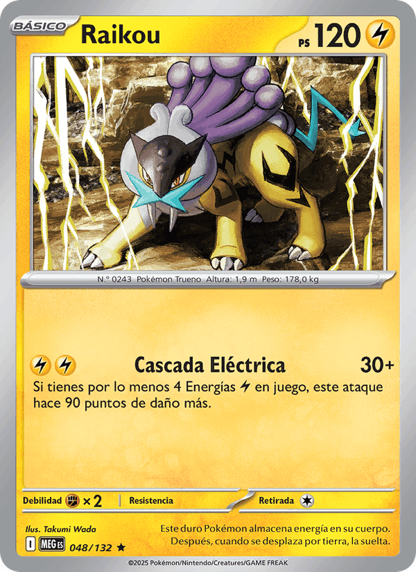 Raikou, carta 048 de Megaevolución