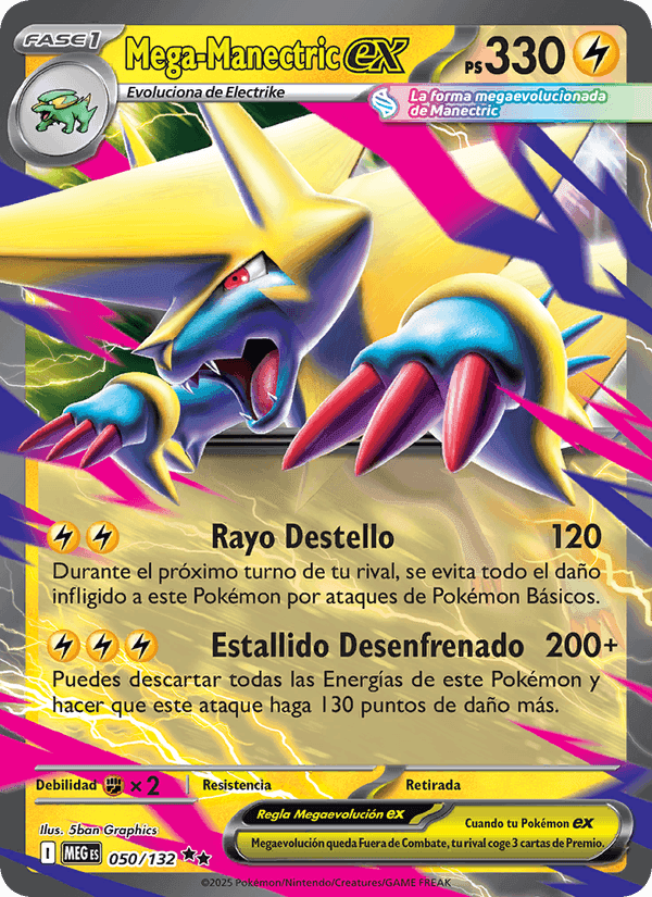 Mega-Manectric ex, carta 050 de Megaevolución