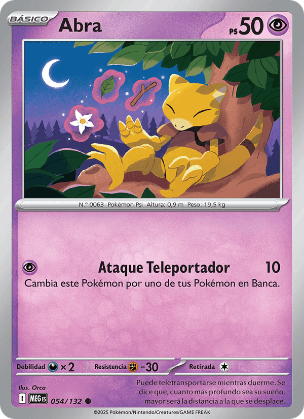 Abra, carta 054 de Megaevolución