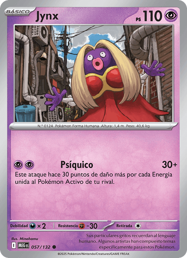 Jynx, card 057 from Megaevolución