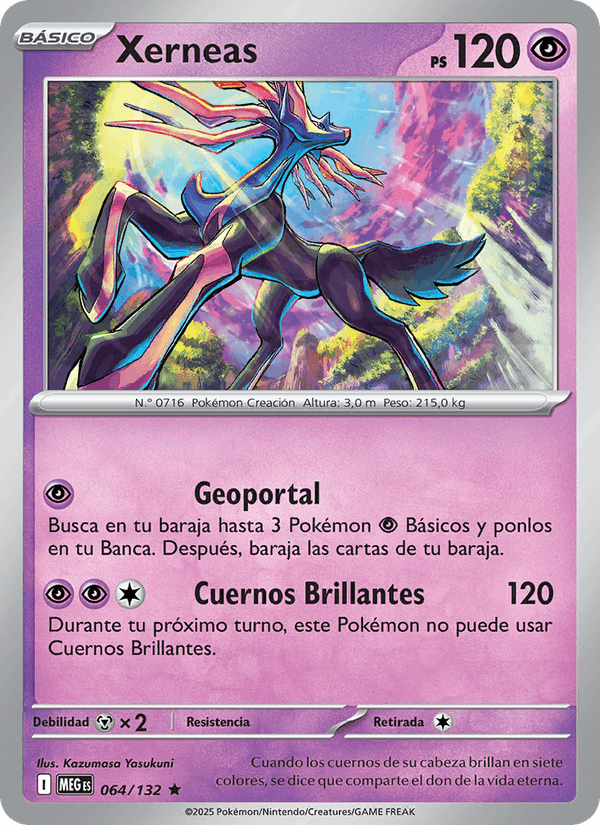 Xerneas, carta 064 di Megaevolución