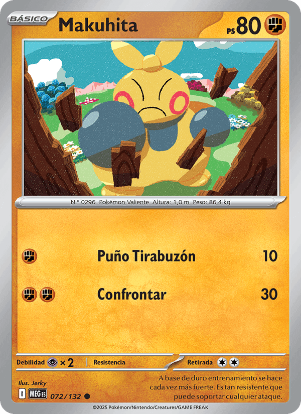 Makuhita, card 072 from Megaevolución