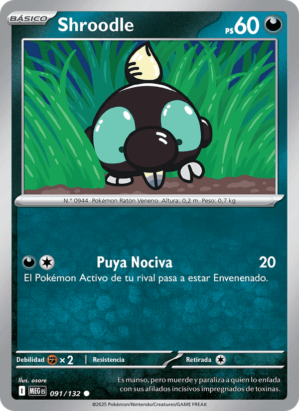 Shroodle, card 091 from Megaevolución