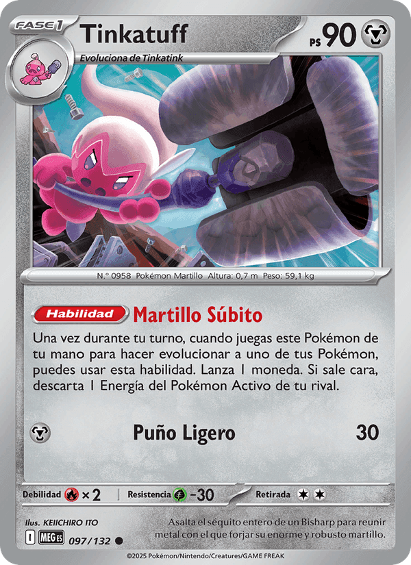 Tinkatuff, card 097 from Megaevolución