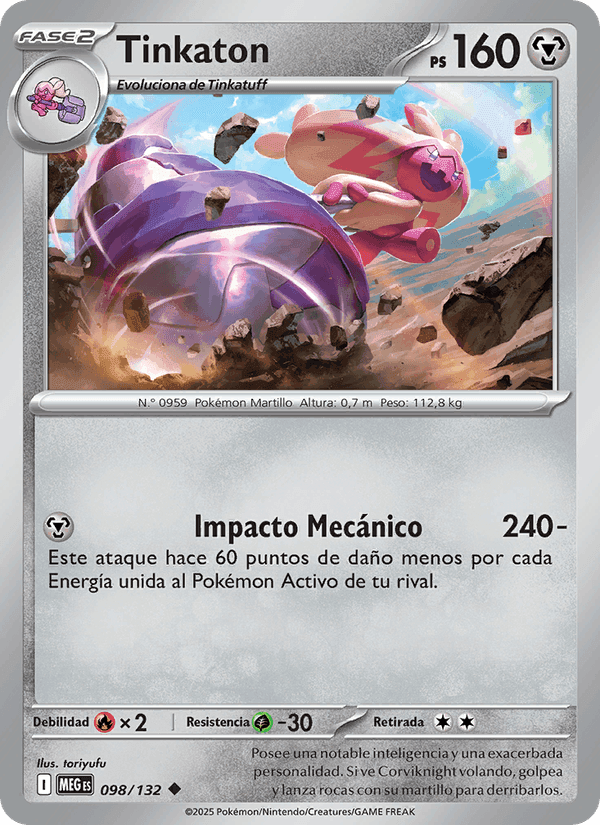 Tinkaton, carta 098 de Megaevolución