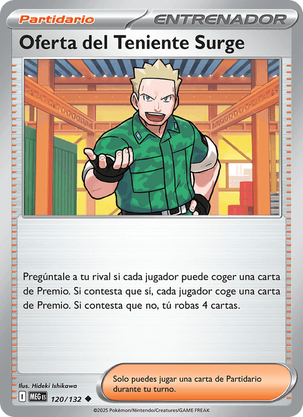 Oferta del Teniente Surge, carta 120 de Megaevolución