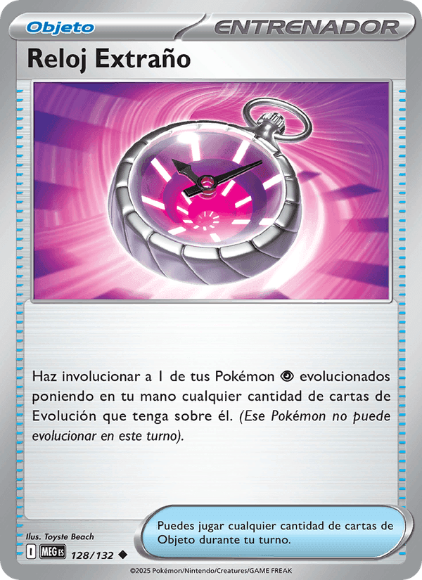 Reloj Extraño, carta 128 de Megaevolución