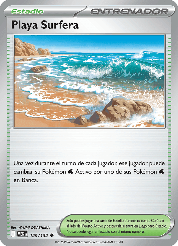 Playa Surfera, card 129 from Megaevolución