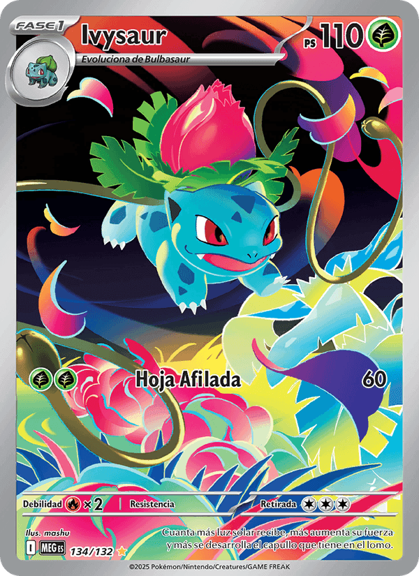 Ivysaur, carte 134 de Megaevolución