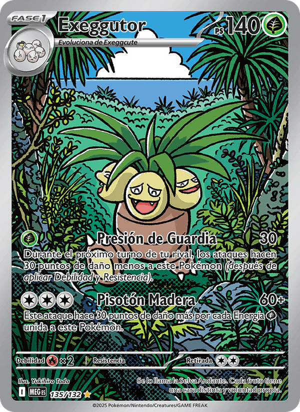 Exeggutor, carta 135 de Megaevolución