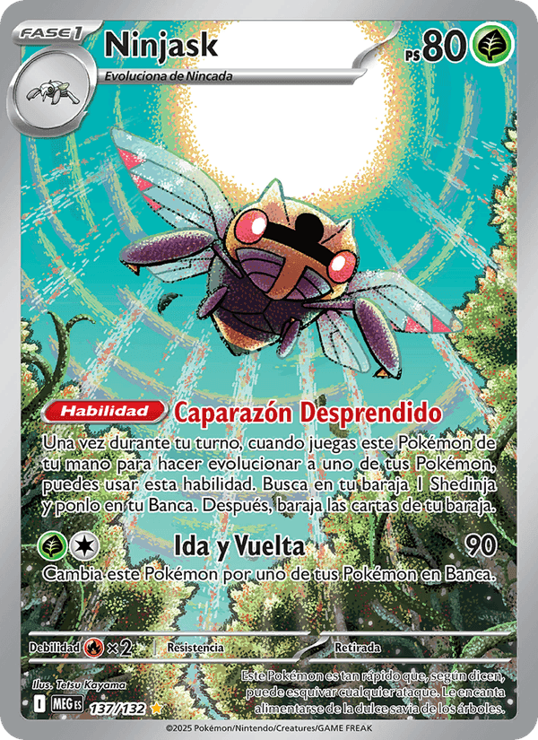 Ninjask, carta 137 di Megaevolución