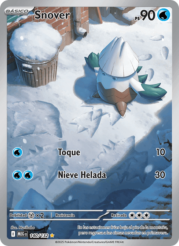 Snover, carta 140 de Megaevolución