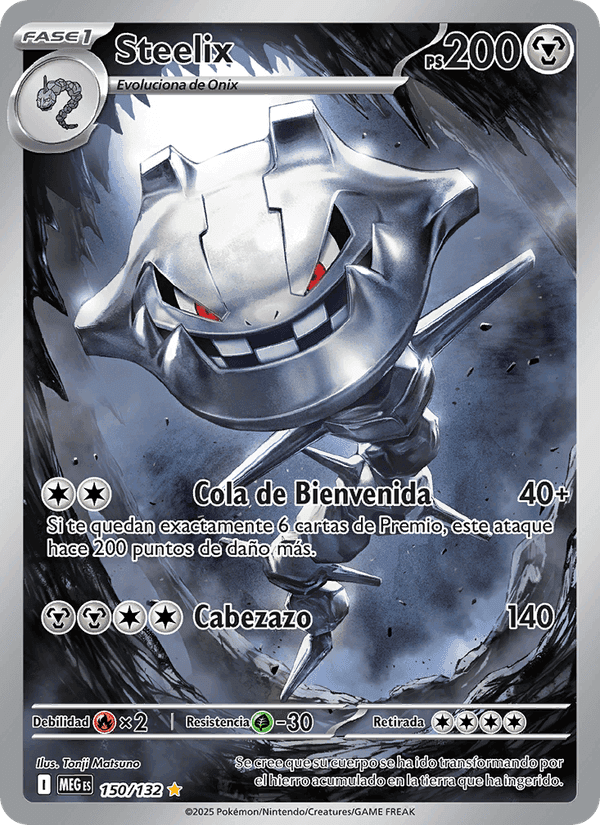 Steelix, carta 150 di Megaevolución
