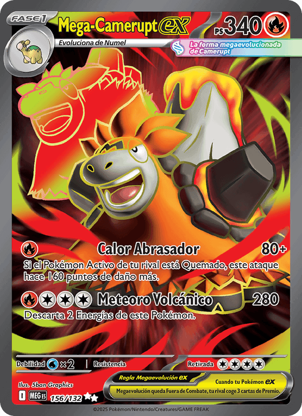 Mega-Camerupt ex, carta 156 de Megaevolución