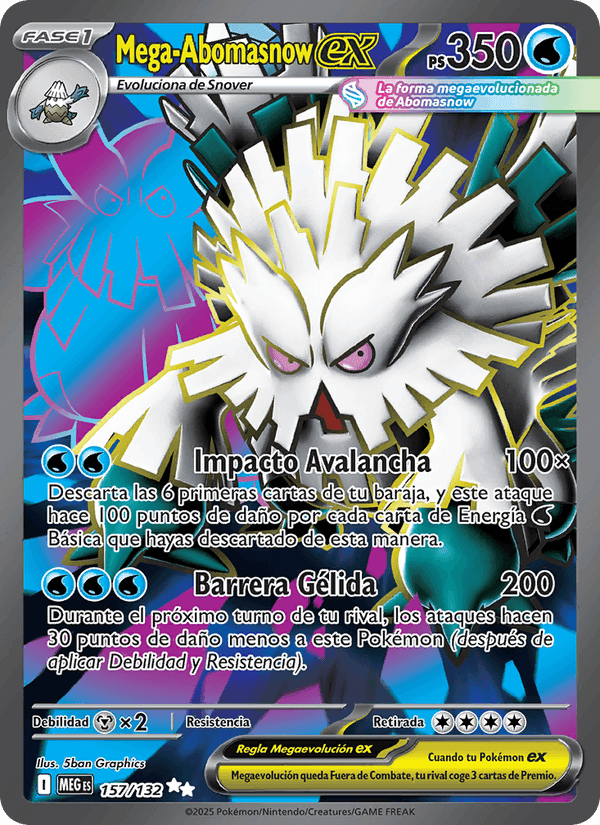 Mega-Abomasnow ex, carta 157 de Megaevolución