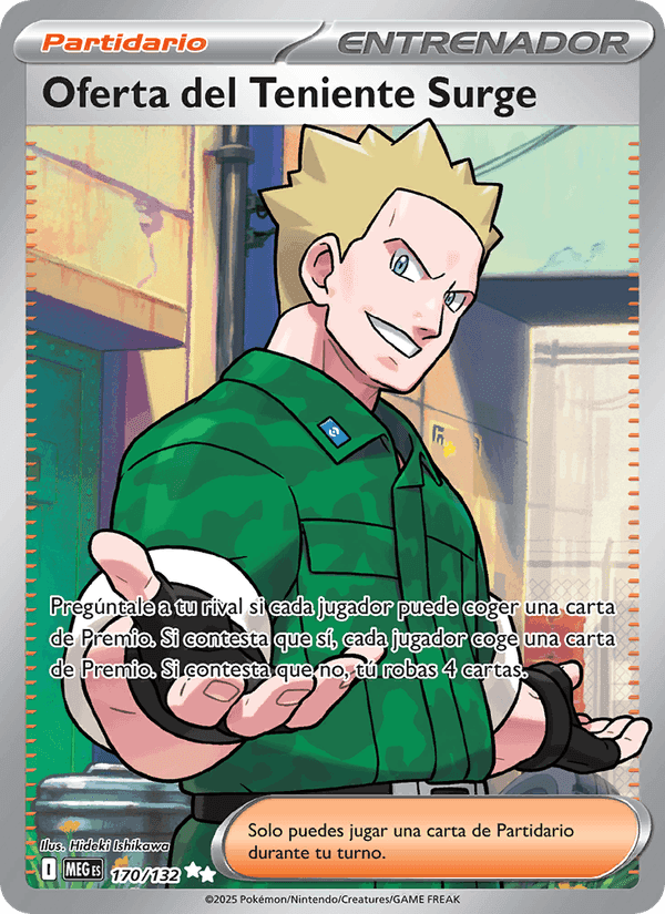 Oferta del Teniente Surge, card 170 from Megaevolución
