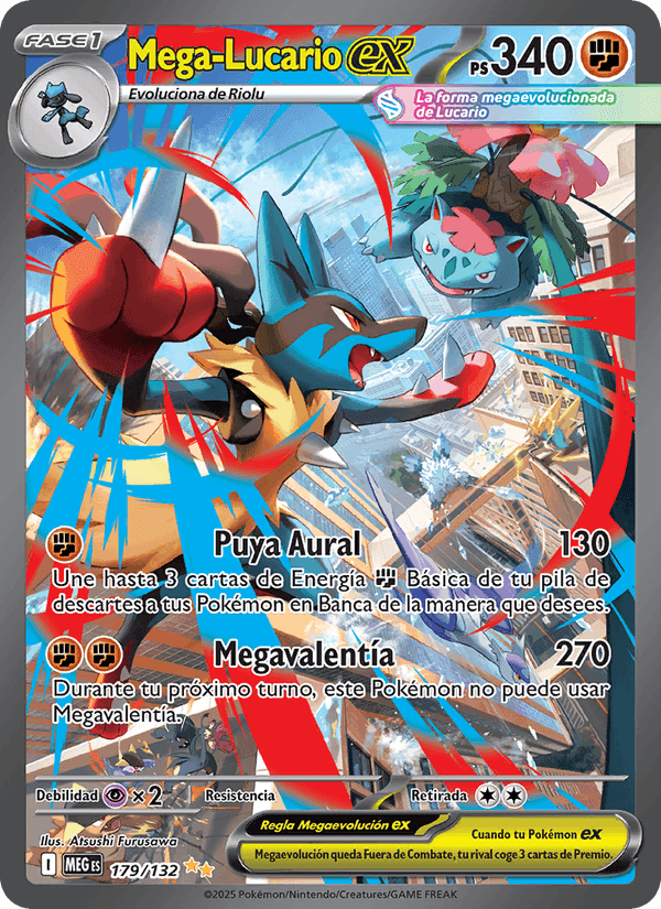 Mega-Lucario ex, carta 179 de Megaevolución
