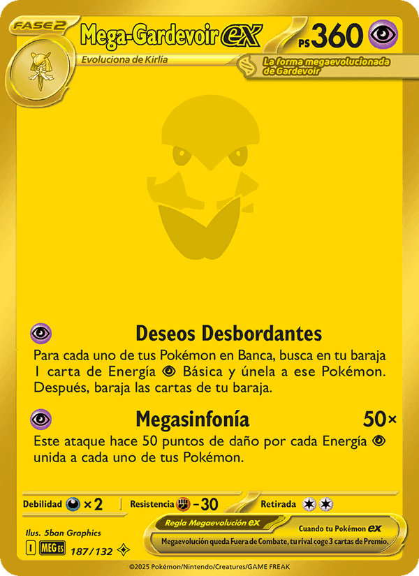 Mega-Gardevoir ex, carte 187 de Megaevolución