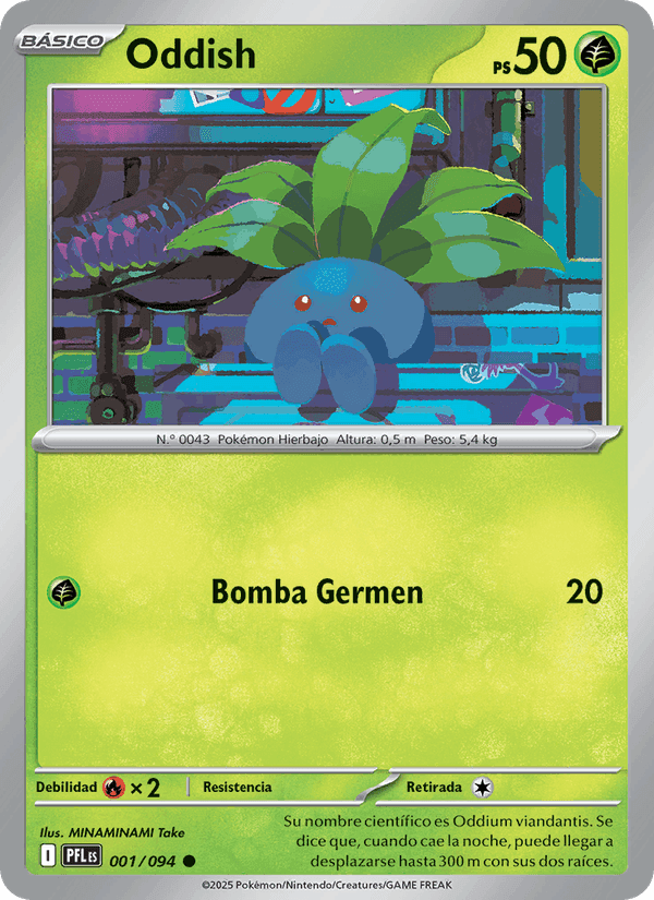Oddish, carta 001 de Fuegos Fantasmales