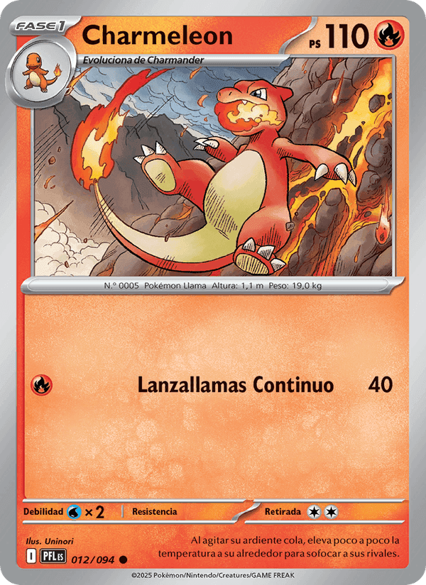 Charmeleon, carta 012 de Fuegos Fantasmales
