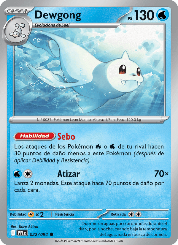 Dewgong, carta 022 de Fuegos Fantasmales