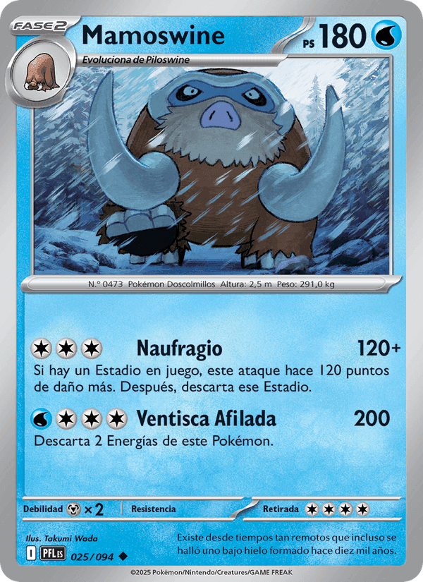 Mamoswine, carta 025 de Fuegos Fantasmales