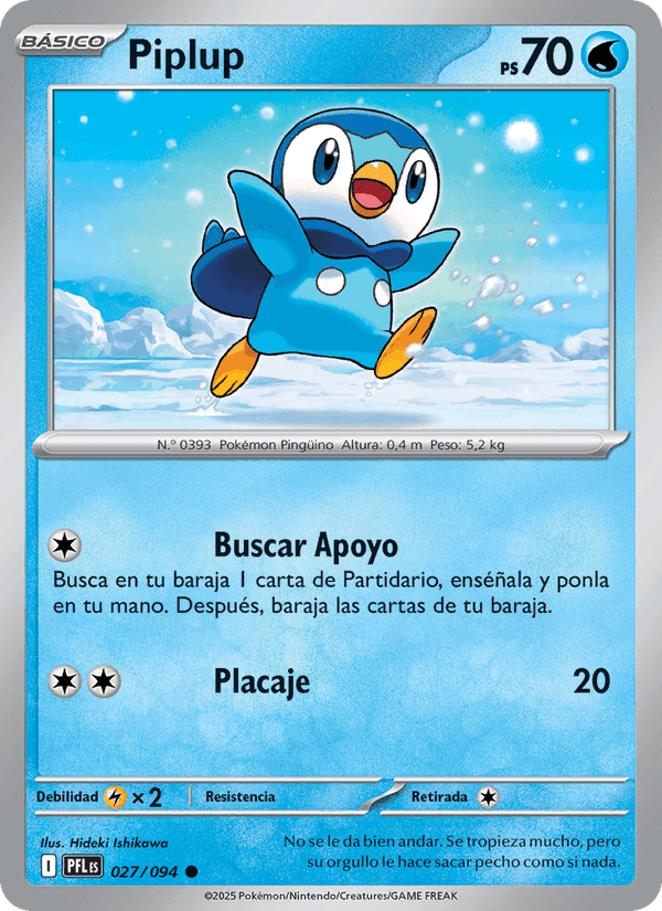 Piplup, carta 027 de Fuegos Fantasmales