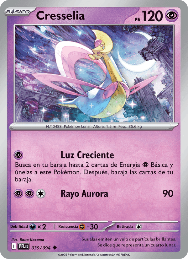 Cresselia, card 039 from Fuegos Fantasmales